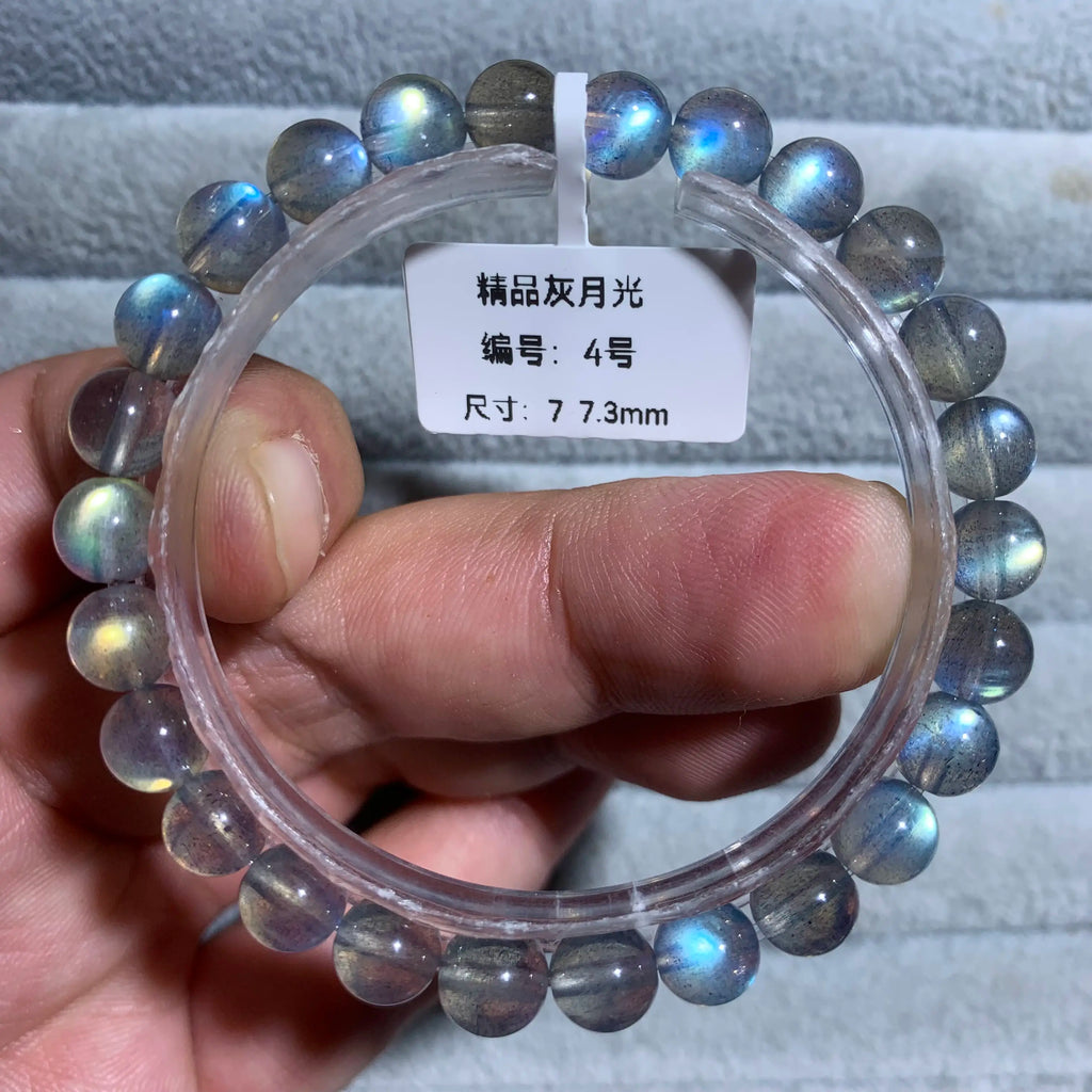 Exquisite Iridescent Gray Moonstone Ladies' Bracelet