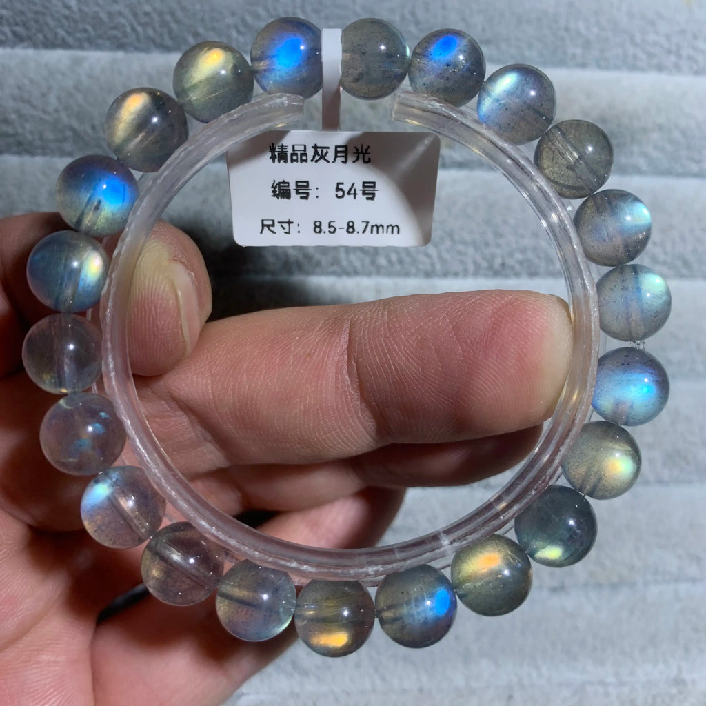 Exquisite Iridescent Gray Moonstone Ladies' Bracelet