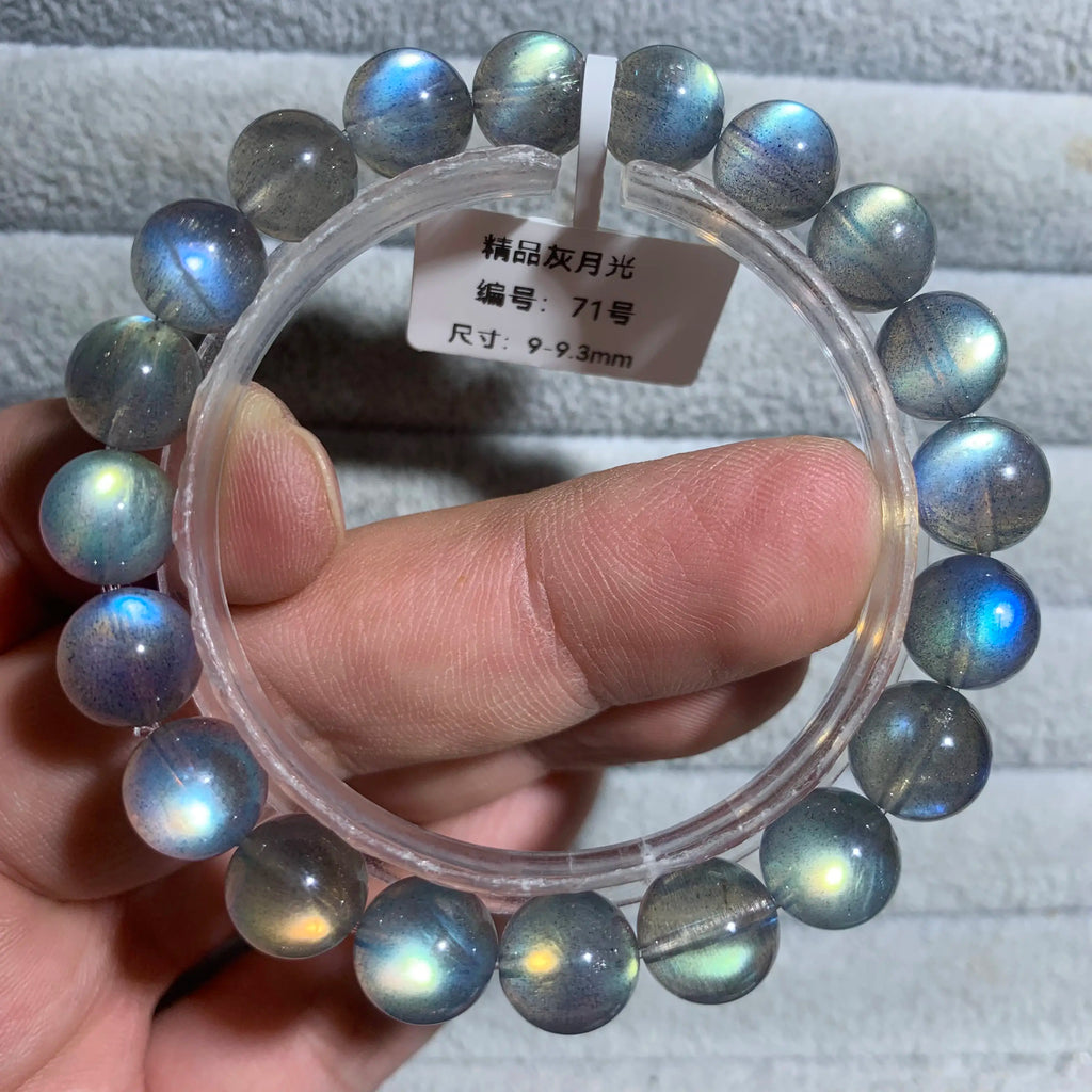 Exquisite Iridescent Gray Moonstone Ladies' Bracelet