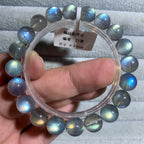 Exquisite Iridescent Gray Moonstone Ladies' Bracelet