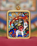 Tibetan Thangka of Zhamo (Past & Present Lifetimes) with Natural Mineral Pigments