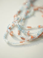 Original | Aquamarine, Sunstone, and South Red Agate Necklace