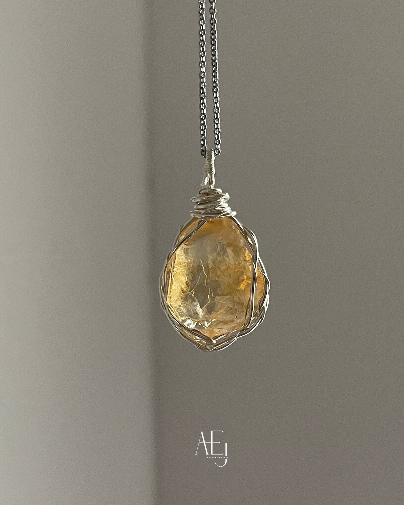 Handmade Natural Crystal Raw Stone Pendant Necklace – Amethyst,& More