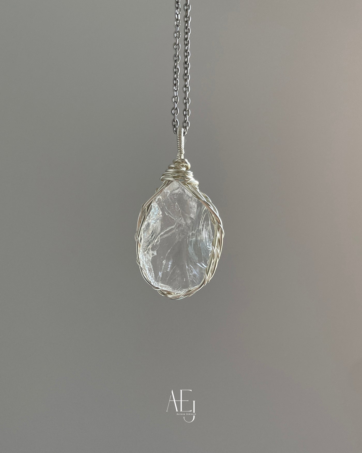 Handmade Natural Crystal Raw Stone Pendant Necklace – Amethyst,& More