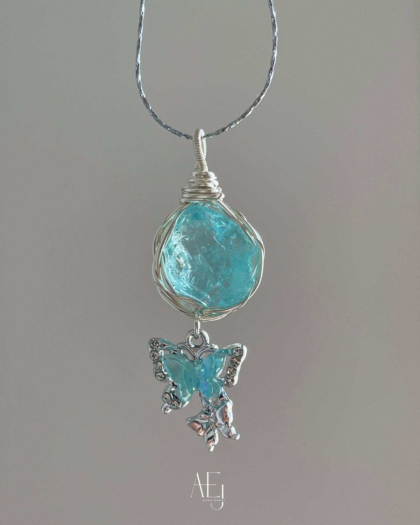 Handmade Natural Crystal Raw Stone Pendant Necklace – Amethyst,& More