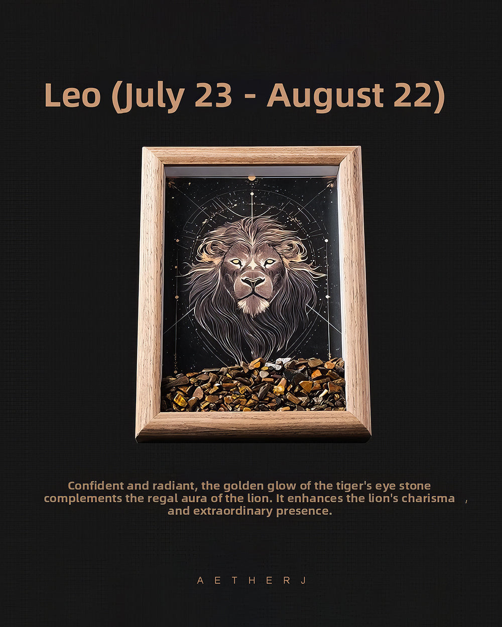 Zodiac Crystal Chip Shadow Box for Healing, Cleansing & Home Decor