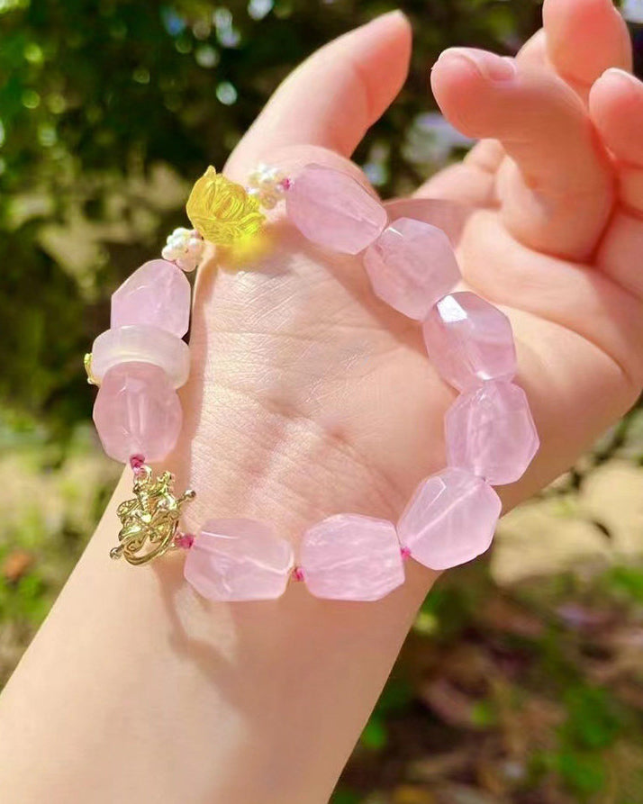 Matchmaker’s Knot Pink Crystal Bracelet for Love, Harmony & Soul Connections
