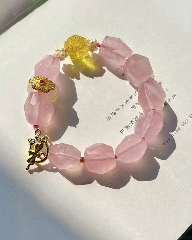Matchmaker’s Knot Pink Crystal Bracelet for Love, Harmony & Soul Connections