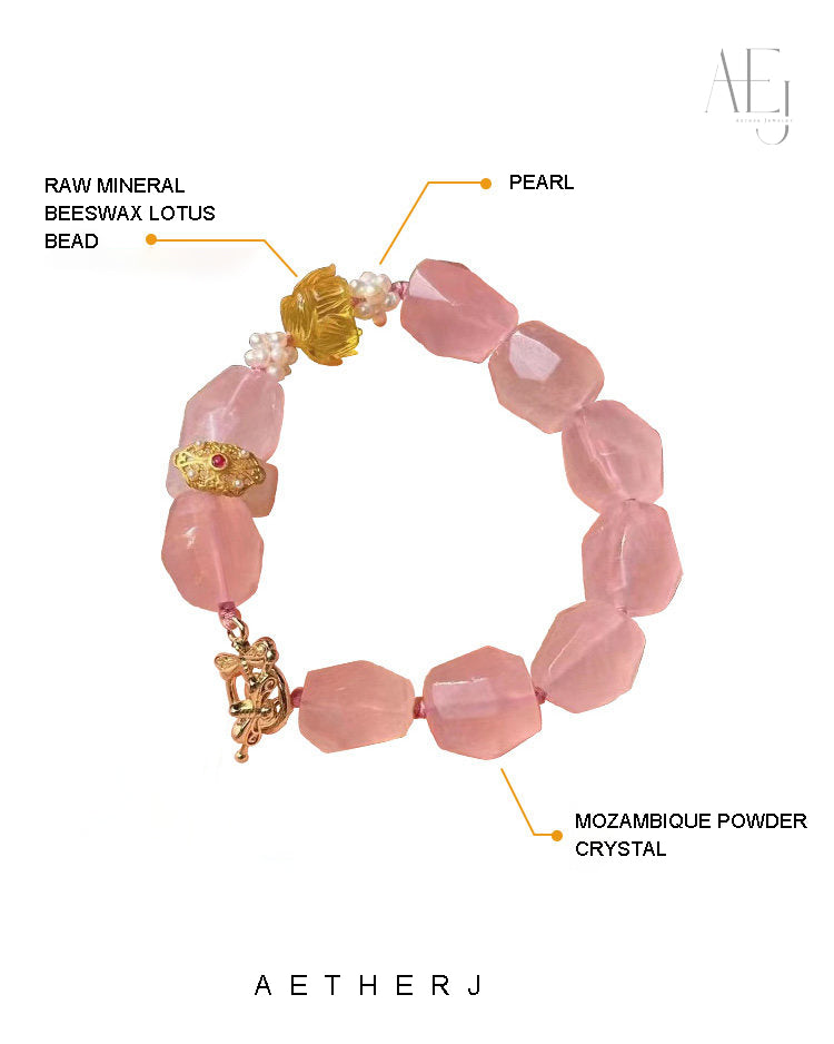Matchmaker’s Knot Pink Crystal Bracelet for Love, Harmony & Soul Connections