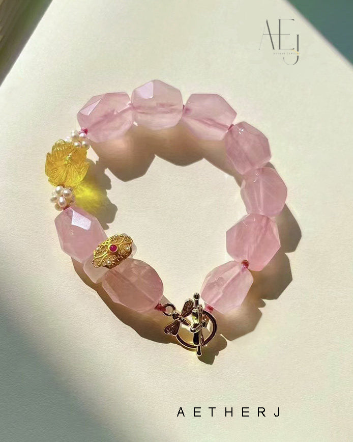 Matchmaker’s Knot Pink Crystal Bracelet for Love, Harmony & Soul Connections