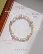 Moonstone, Citrine & Quartz Bracelet for Confidence, Intuition & Abundance