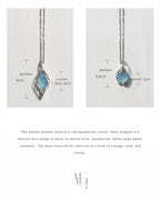 Natural Aquamarine Raw Stone Wire-Wrapped Pendant for Calm & Everyday Elegance