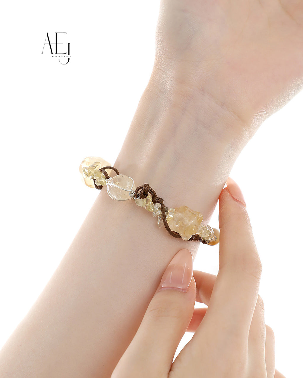 Natural Citrine Chip Crystal Bracelet for Abundance, Joy & Daily Wear