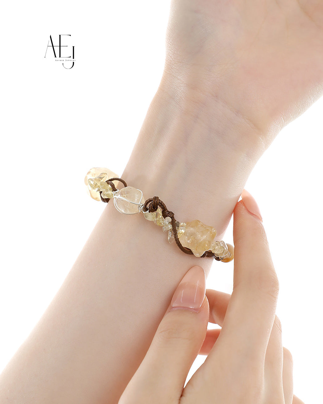 Natural Citrine Chip Crystal Bracelet for Abundance, Joy & Daily Wear