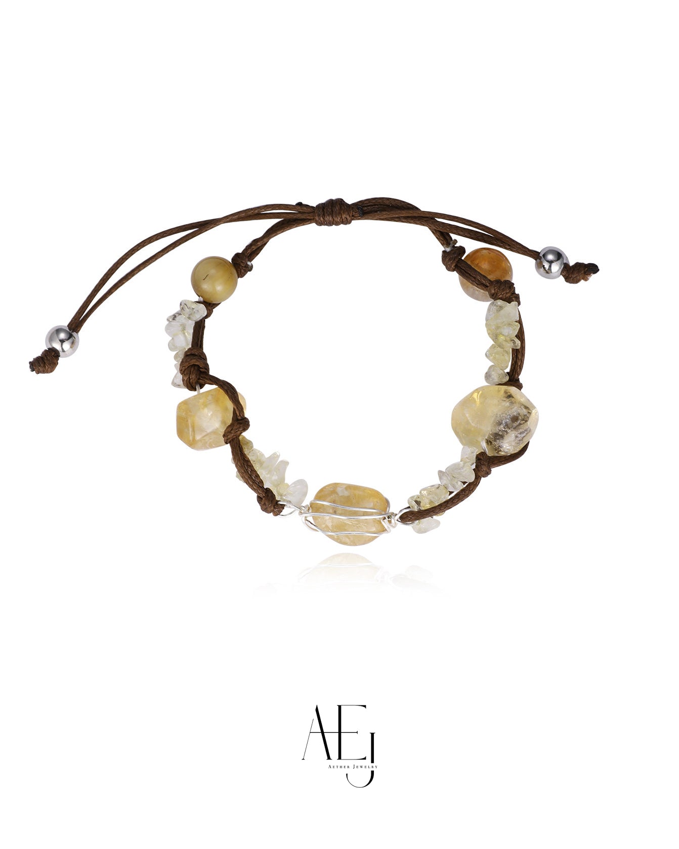 Natural Citrine Chip Crystal Bracelet for Abundance, Joy & Daily Wear