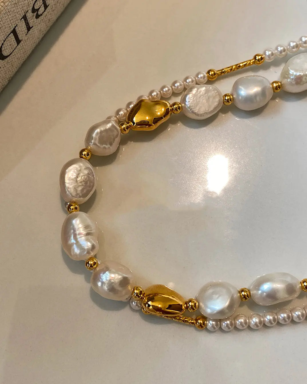 Natural Freshwater Baroque Genuine Pearl Bracelet Stackable for Women