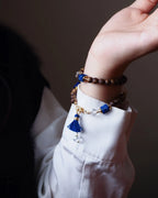 Natural Lapis Lazuli · Kyara Agarwood · Clear Quartz · Multi-Treasure Energy Bracelet