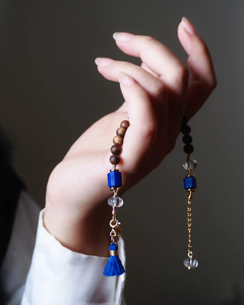 Natural Lapis Lazuli · Kyara Agarwood · Clear Quartz · Multi-Treasure Energy Bracelet