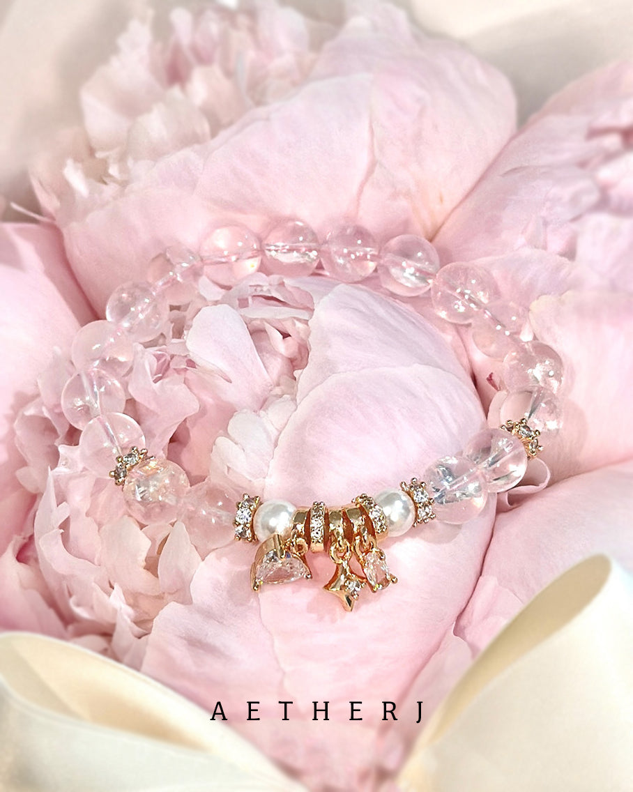 Natural Pink Ace Crystal Bracelet for Self-Love, Calm & Protection