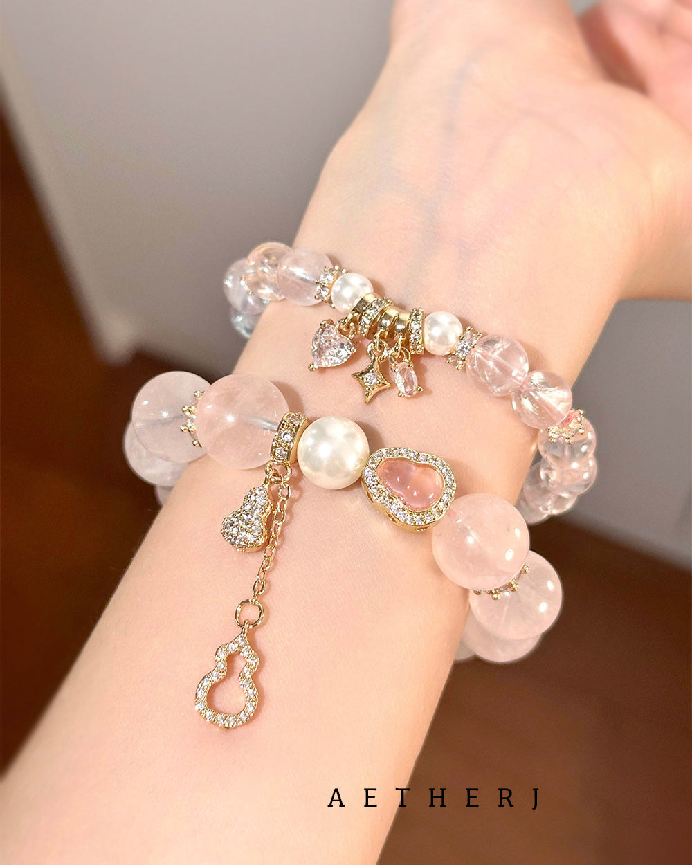 Natural Pink Ace Crystal Bracelet for Self-Love, Calm & Protection