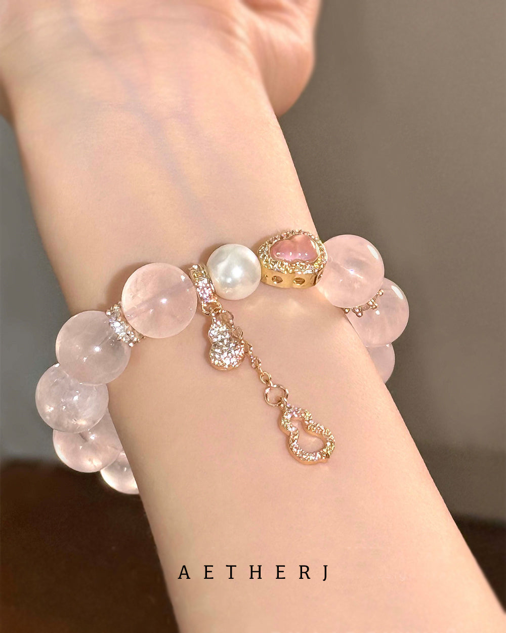 Natural Rose Quartz Bracelet for Self-Love, Heart Healing & Emotional Balance