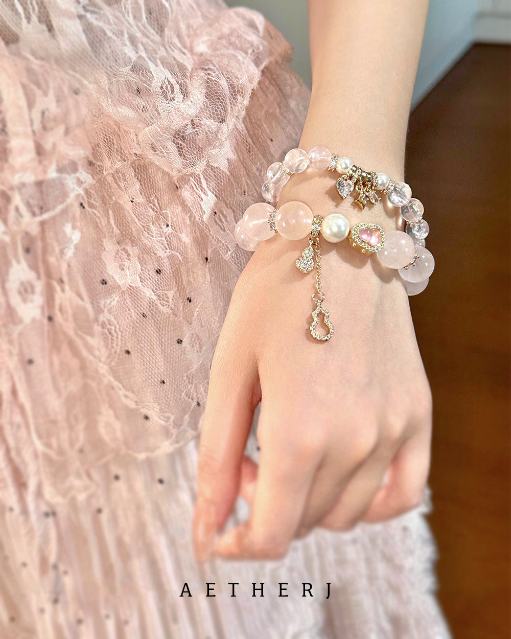 Natural Rose Quartz Bracelet for Self-Love, Heart Healing & Emotional Balance