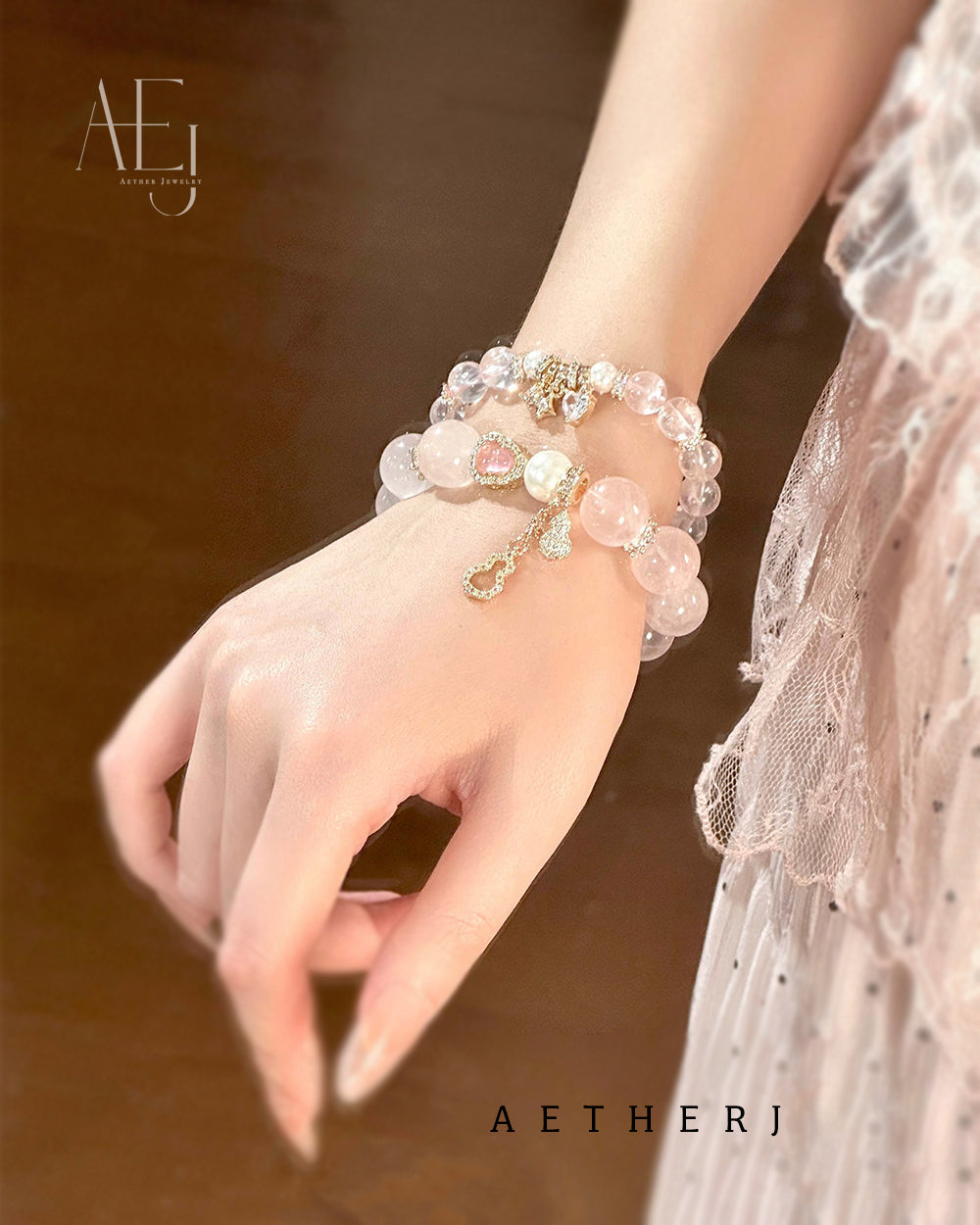 Natural Rose Quartz Bracelet for Self-Love, Heart Healing & Emotional Balance