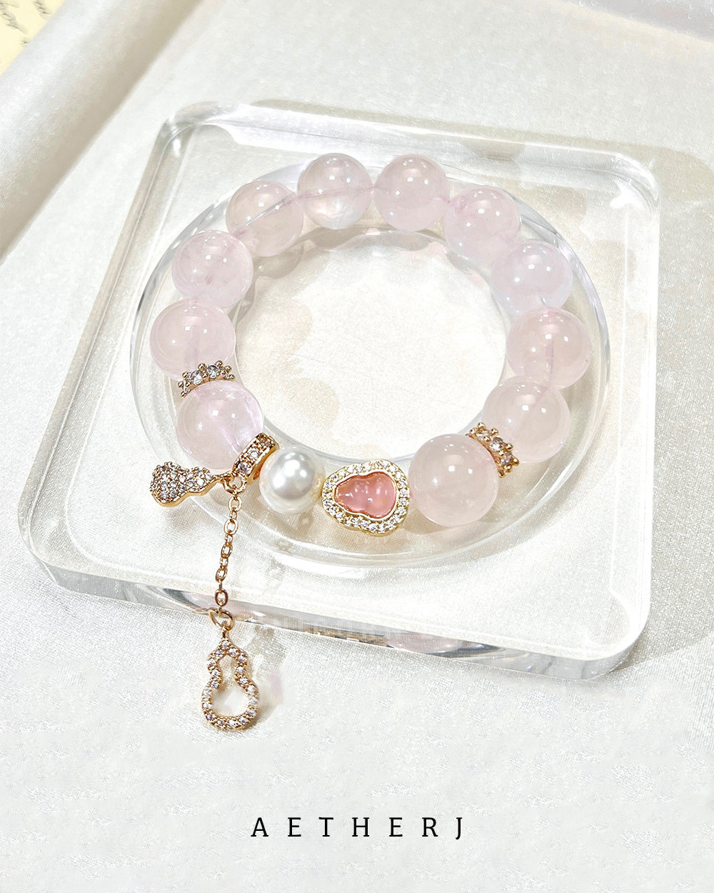 Natural Rose Quartz Bracelet for Self-Love, Heart Healing & Emotional Balance