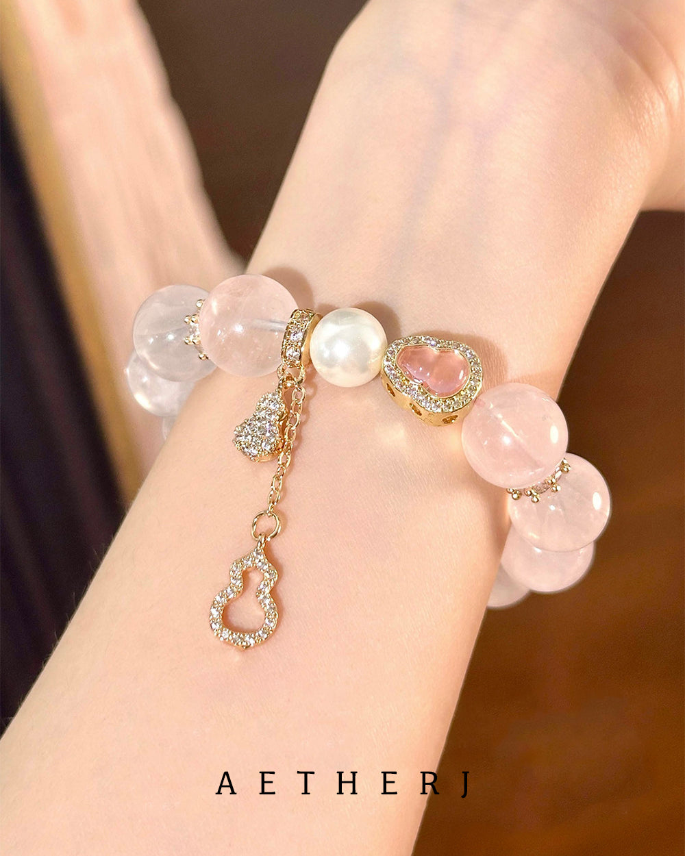 Natural Rose Quartz Bracelet for Self-Love, Heart Healing & Emotional Balance
