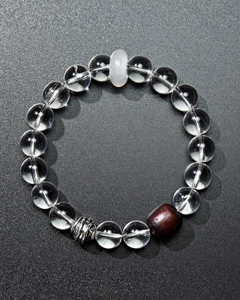 Natural White Crystal Bracelet - Energy Cleansing Healing Gift for Women & Friends