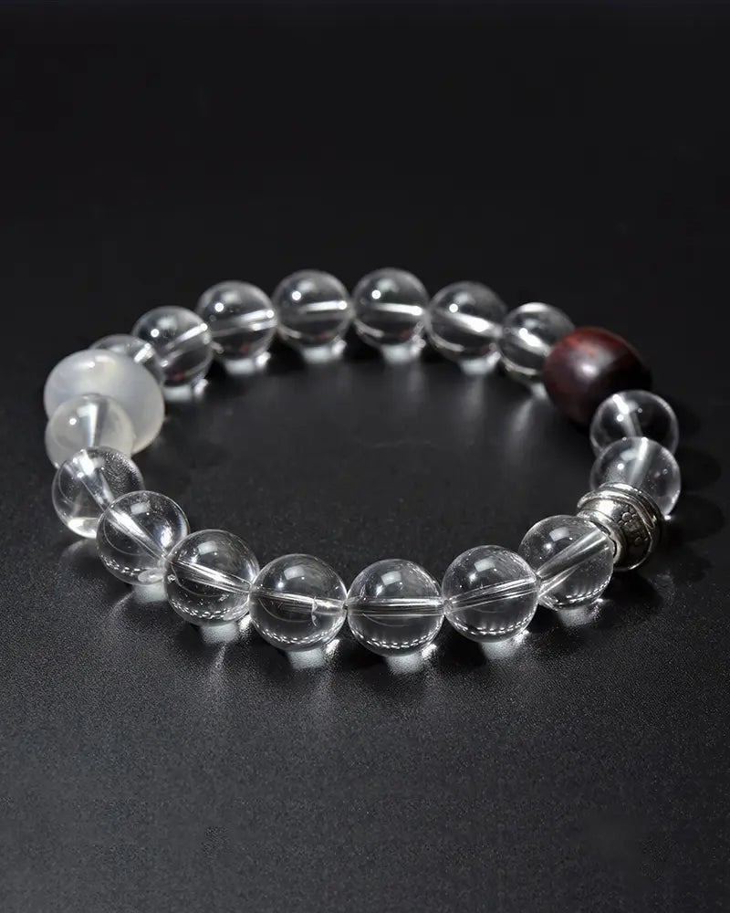 Natural White Crystal Bracelet - Energy Cleansing Healing Gift for Women & Friends