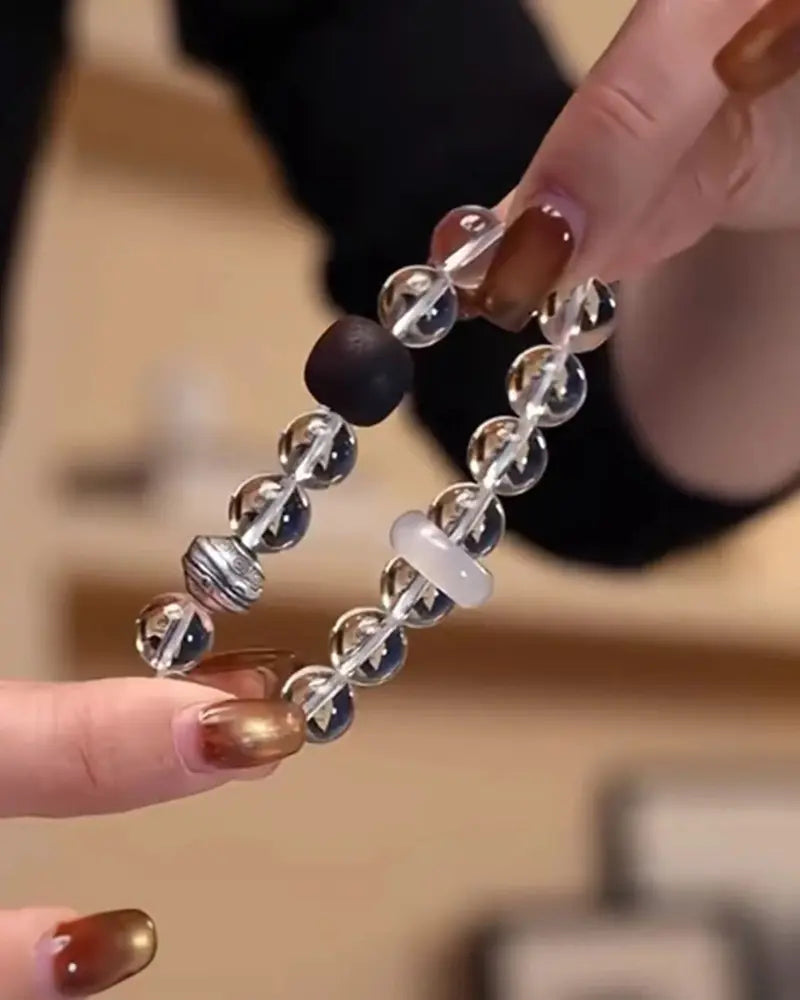 Natural White Crystal Bracelet - Energy Cleansing Healing Gift for Women & Friends
