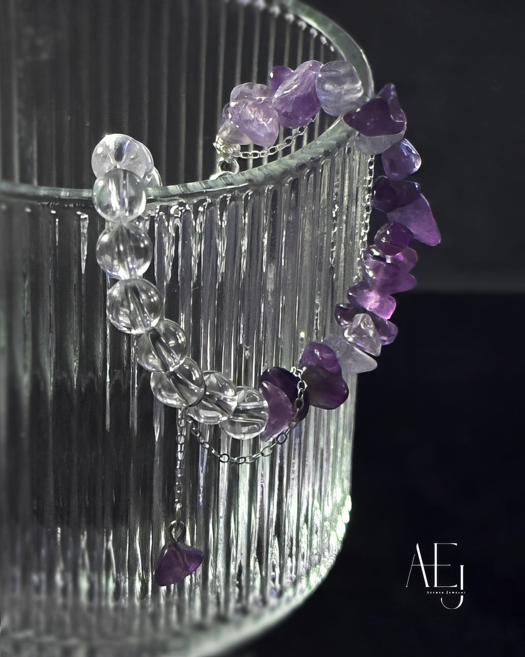 Pre-order｜Amethyst & Clear Quartz Bracelet for Manifestation & Inner Peace