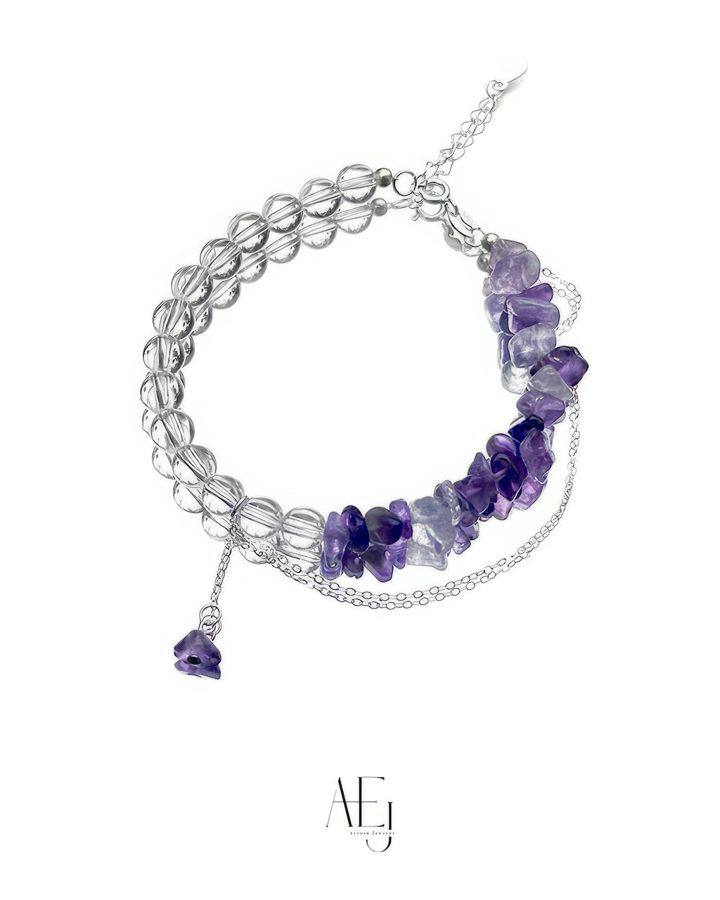 Pre-order｜Amethyst & Clear Quartz Bracelet for Manifestation & Inner Peace