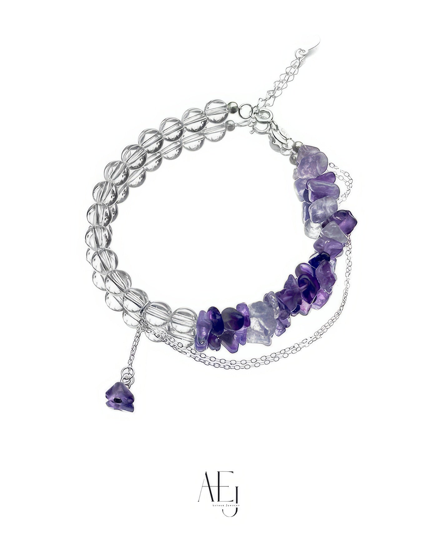 Pre-order｜Amethyst & Clear Quartz Bracelet for Manifestation & Inner Peace