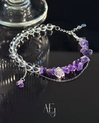 Pre-order｜Amethyst & Clear Quartz Bracelet for Manifestation & Inner Peace