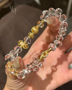 Raw Clear Quartz Chip & Sterling Silver Bracelet for Clarity, Purity & Natural Elegance