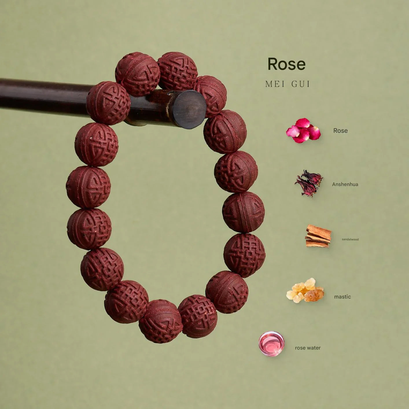 Natural fragrant bead bracelet | Made from natural Chinese herbal medicine