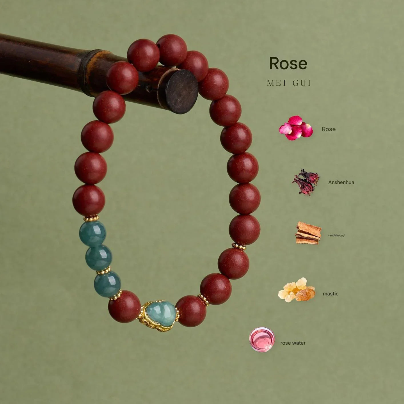 Natural fragrant bead bracelet | Made from natural Chinese herbal medicine