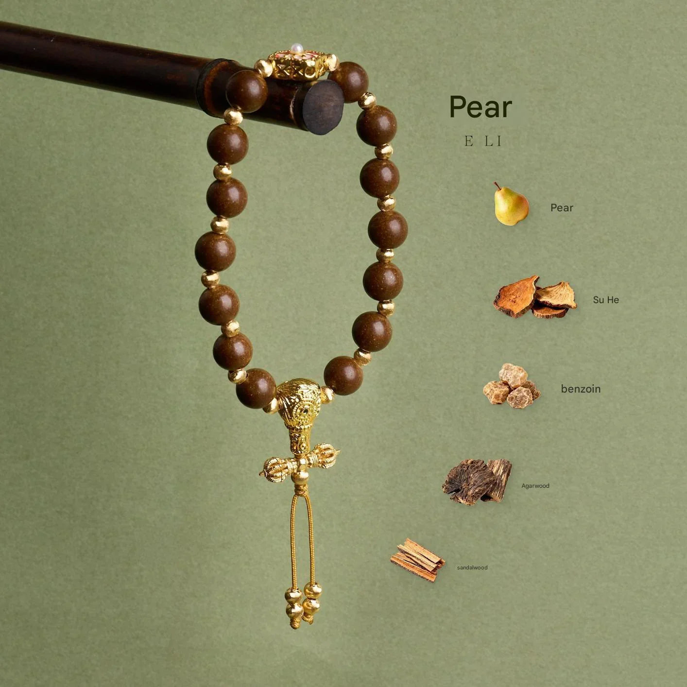 Natural fragrant bead bracelet | Made from natural Chinese herbal medicine