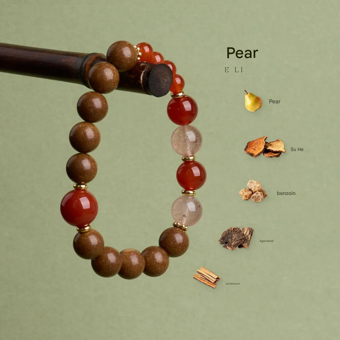 Natural fragrant bead bracelet | Made from natural Chinese herbal medicine