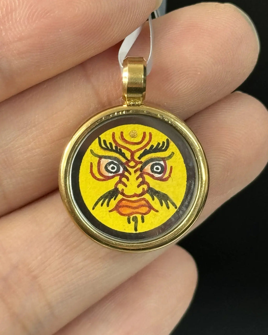 Tibetan Hand-Painted Thangka - Eyes of Yellow Jambhala