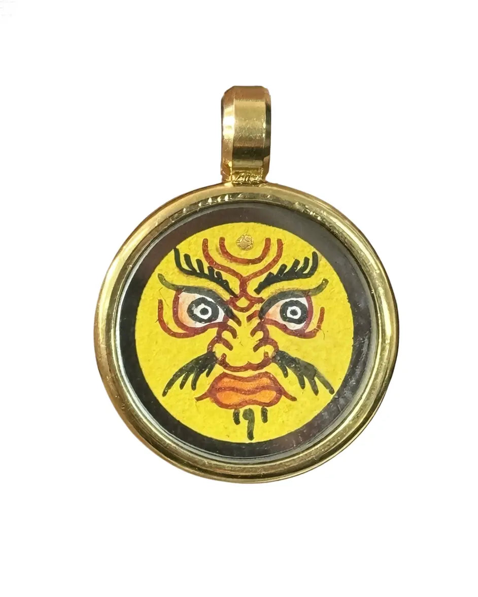 Tibetan Hand-Painted Thangka - Eyes of Yellow Jambhala