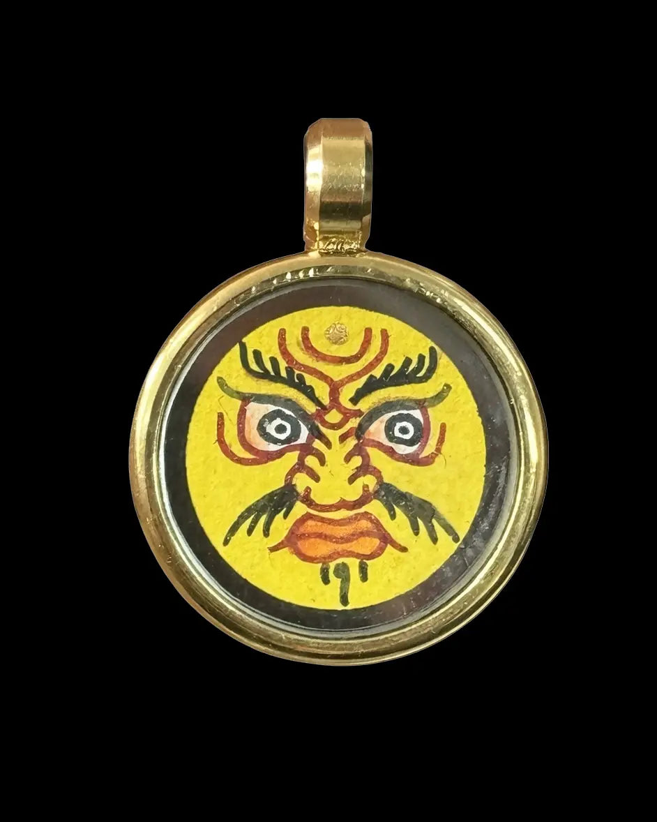 Tibetan Hand-Painted Thangka - Eyes of Yellow Jambhala