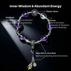 Wisdom & Abundance – Vajra Bell Amethyst & Citrine Bracelet