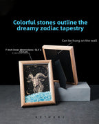 Zodiac Crystal Chip Shadow Box for Healing, Cleansing & Home Decor
