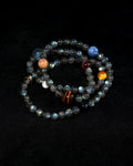 Gray Moonstone Multi-Strand Bracelet | Energy Balance & Grounding Mala