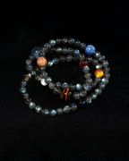 Gray Moonstone Multi-Strand Bracelet | Energy Balance & Grounding Mala