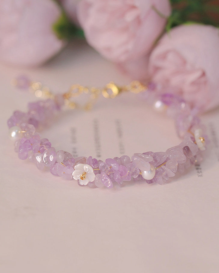Amethyst Wisdom & Calm Bracelet – Freshwater Pearl, Daily Wear