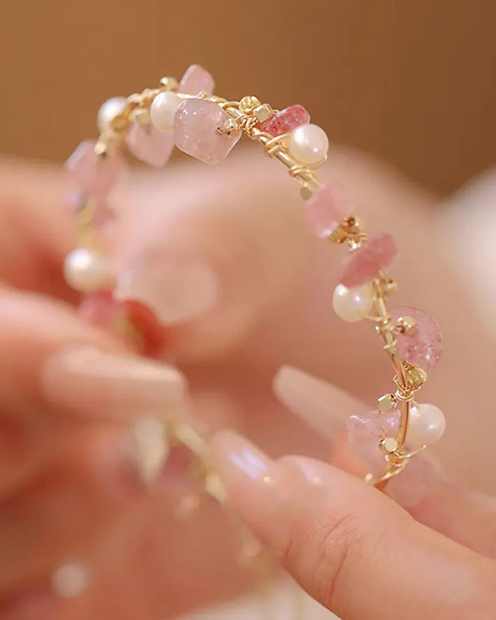 Strawberry Quartz Love Attraction Bracelet , Daily Wear